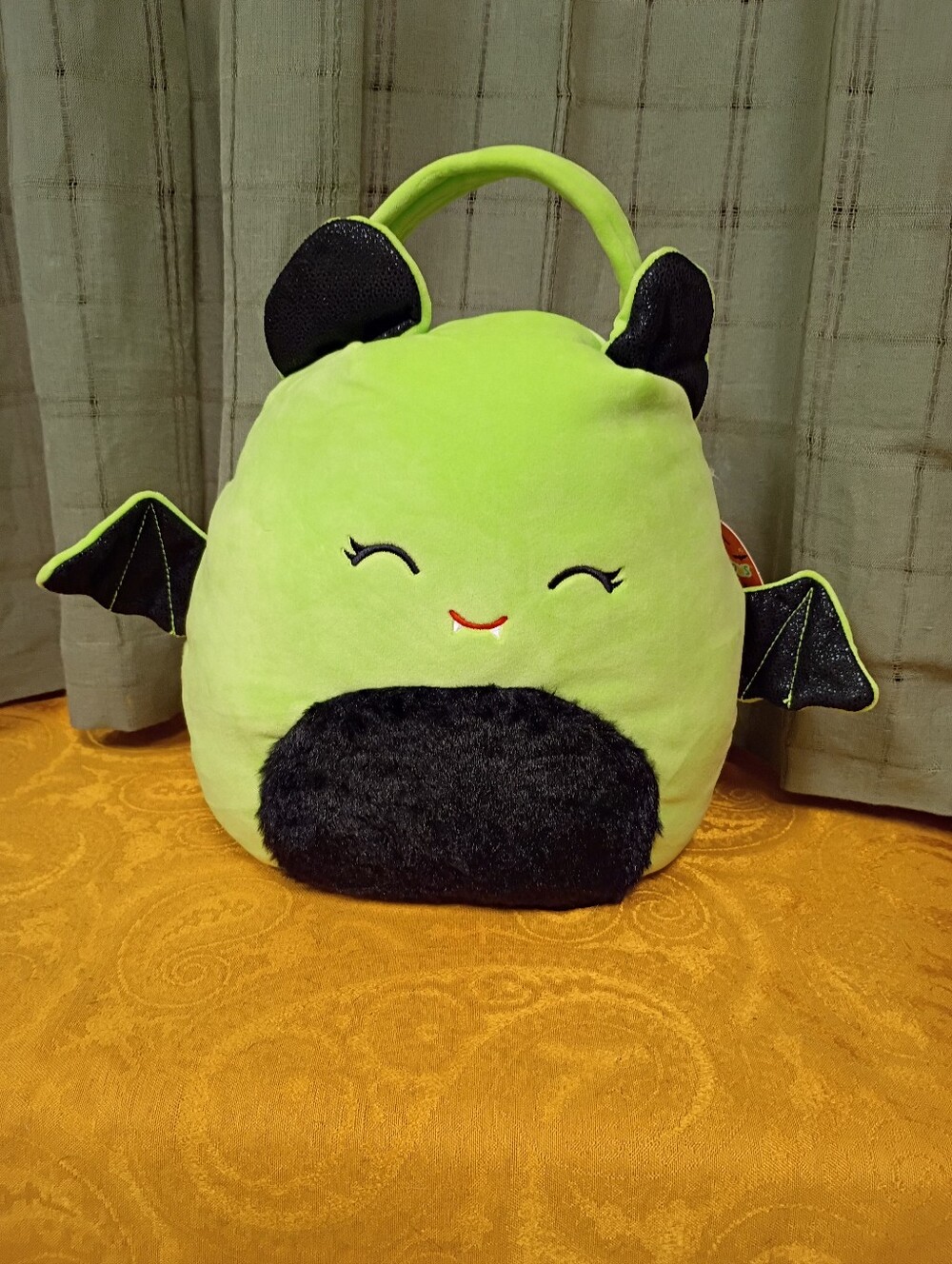 NWT Original Squishmallows Halloween 2025 Squad Leap (Treat Pail) The Bat 10"